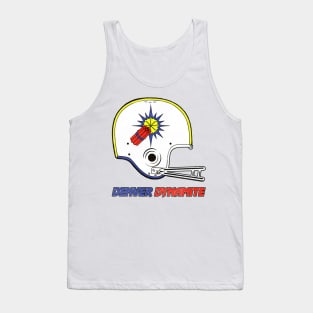 Defunct Denver Dynamite Football Team Helmet Tank Top